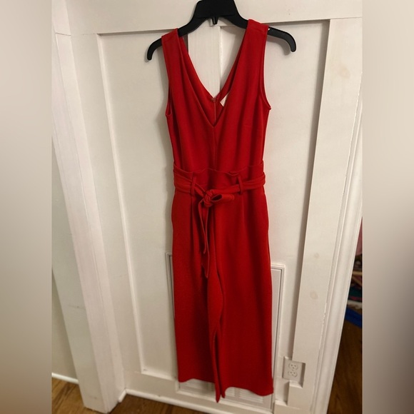 Anthropologie Cathy Structured Wide Leg Jumpsuit in red XS - Picture 4 of 7